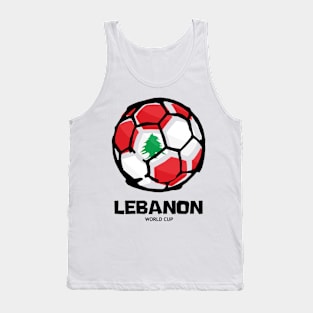 Lebanon Football Country Flag Tank Top